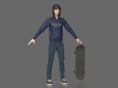 SKATER MAN 3D model