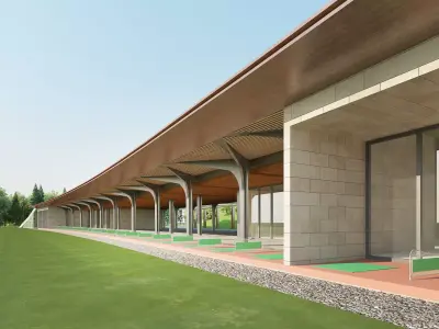 Golf course  Low-poly 3D model