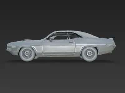 1970 Plymouth Barracuda  American Muscle Car Icon  3D print model