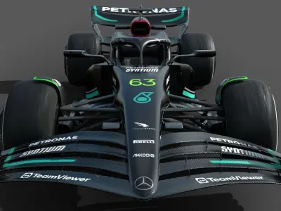 Mercedes W14 F1 RIGGED 3D model
