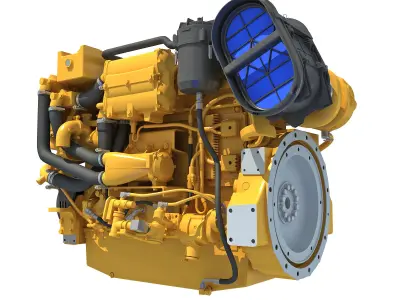 Industrial Diesel Engine 3D model