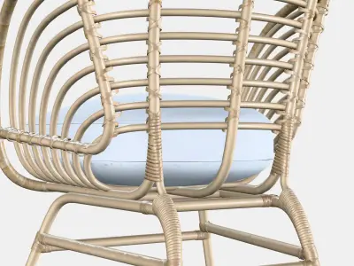 BUSKBO Armchair Low-poly 3D model