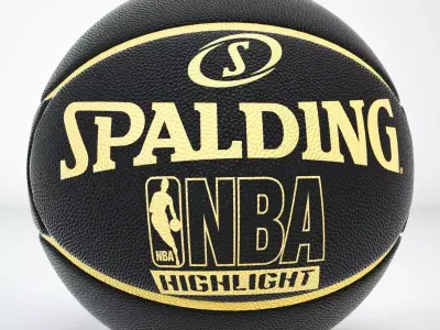 Basketball ball Low-poly 3D model 12