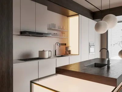 Kitchen Modern interior 90 3D model