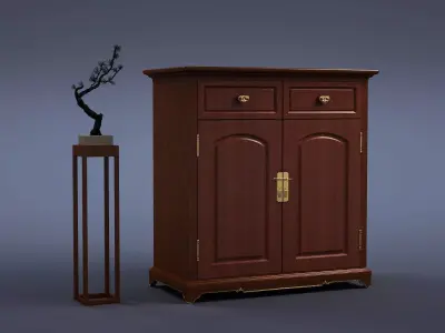 cabinet cabinet wardrobe sofa bed table bookshelve 3D model