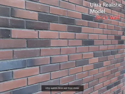 Ultra realistic Brick wall  3D Model Pack