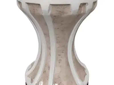 Ornate Stone Pedestal Decor Low-poly 3D model