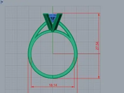 Diamond  earrings gold printable 3D print model