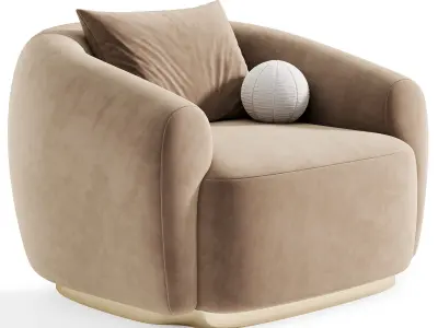 Coral Armchair 3D model