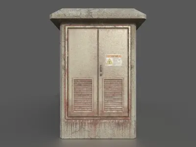 Old Transformer  Box Low-poly PBR Game Ready 3D Model Low-poly 3D model