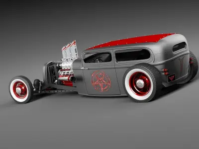 1929 ratrod sedan 3D model