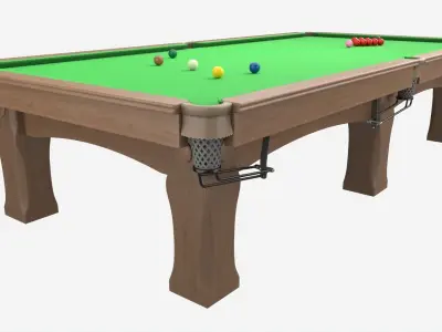 Billiard Snooker Table Full 03 3D model