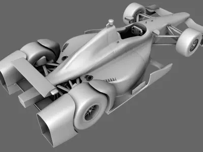 Dallara Open Wheel Car Chevrolet 2015 Low-poly 3D model