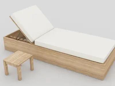 Lounge Chair Pool 3D model