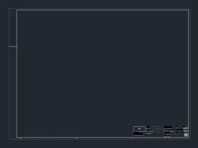 Dynamic AutoCAD Layout Block with Adjustable Sizes - A4 to A0 3D model