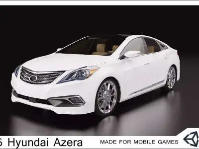 2016 Hyundai Azera LP Low-poly 3D model
