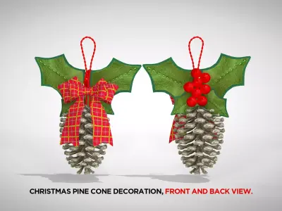 Christmas Pine Cone Decoration 3D Model 3D model