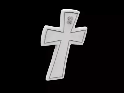 Cross with Floral Details 3D Print Model 3D print model