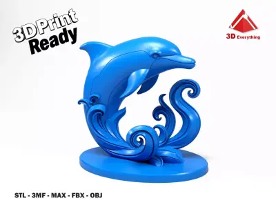 Dolphin Figurine 2 3D print model
