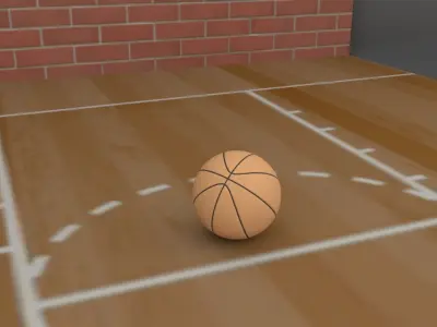 Basketball Court  Low-poly 3D model