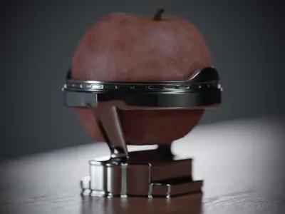 Orbit Apple Holder - Modern Fruit Display Stand Decor 3D print model