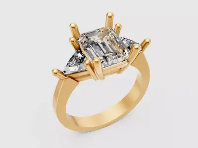 Woman Luxury Ring 3D print model