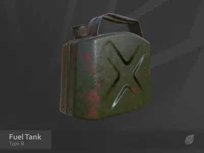 Fuel Tank - Type B Low-poly 3D model