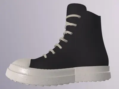 RICK OWENS RAMONES SHOES PBR Low-poly 3D model