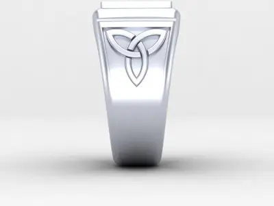 Men Luxury Signet Ring 3D print model