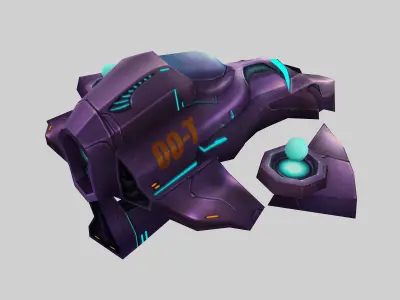 Small attack ship 02 3D model