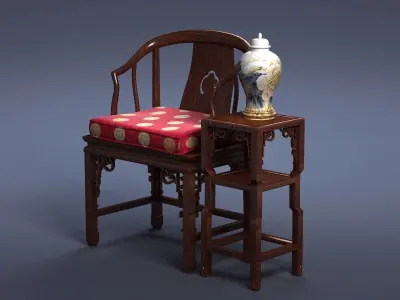 cabinet cabinet wardrobe sofa bed table bookshelve 3D model