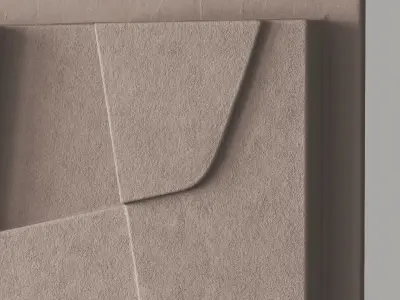 Abstract relief artwork 3D model