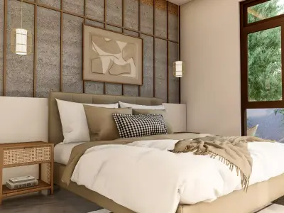 Tropical Luxury Pool Villa Modern Resort Style 3D Model 3D model