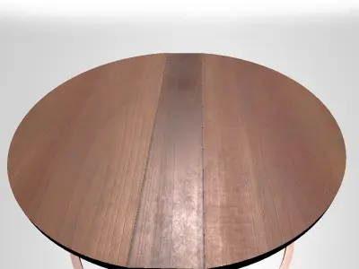 Table round coffee with metal base 3D model