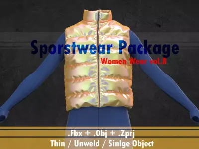 Women sportswear package 8 3D model