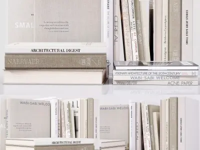 Book Stack Set 06 3D model