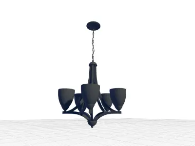 Alvah Light Shaded Classic Traditional Chandelier 3D model