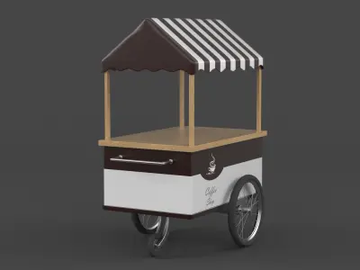 Coffee Cart 3D model