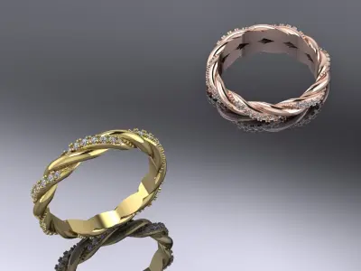 Jewelry Ring Gold 3D print model 22