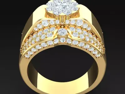 Luxury Men Rings Designs 6MR036 3D print model