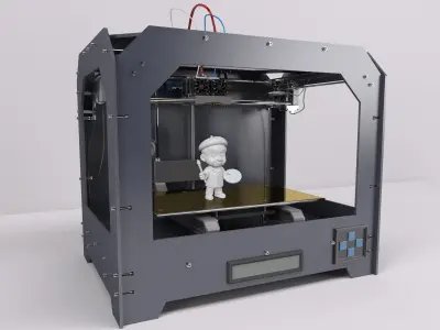 Artist Cartoon Character 3D Model Ready to Print STL 3D print model