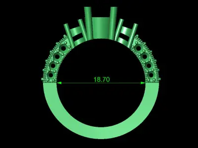 Women Ring 16 stlylish engagement diamond ring for women 3D print model
