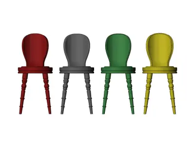 Miniature modern stool mockup prop 3D print model