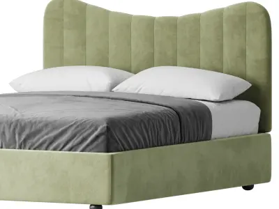 Bed LINE BEIGE by Romatti 3D model