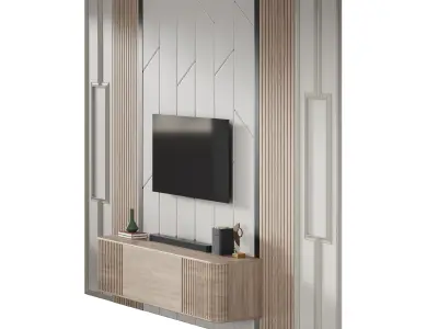Modern TV Wall 022 3D model