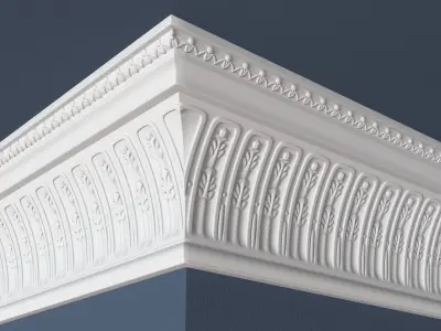 Decorative Crown Molding 3D model 2