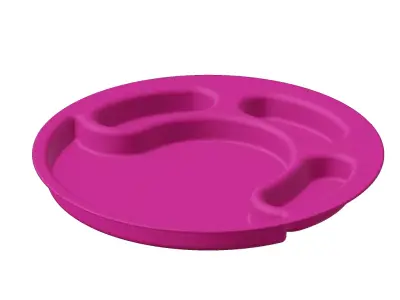 Plastic Exquisite Partition Plate 3D model