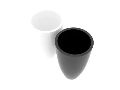 Black and White Large Vases 3D model
