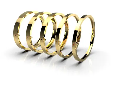 Hinge and lock bracelet 3D print model