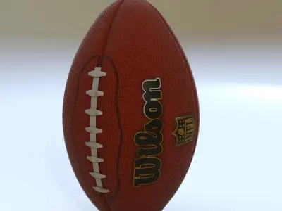 American Football - Ball 3D model Low-poly 3D model